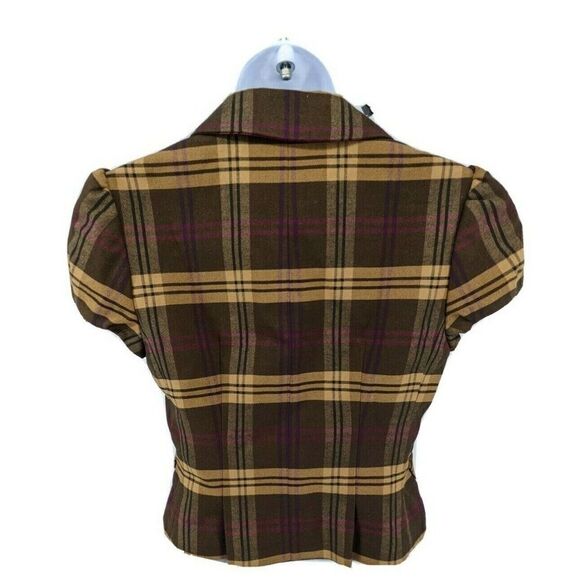 BCBGMAXAZRIA Blazer Jacket Plaid  Academia - Picture 2 of 11